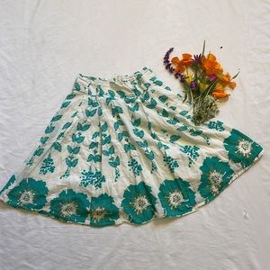 Vintage Anthropologie TwentyOne Pleated Floral Skirt size S